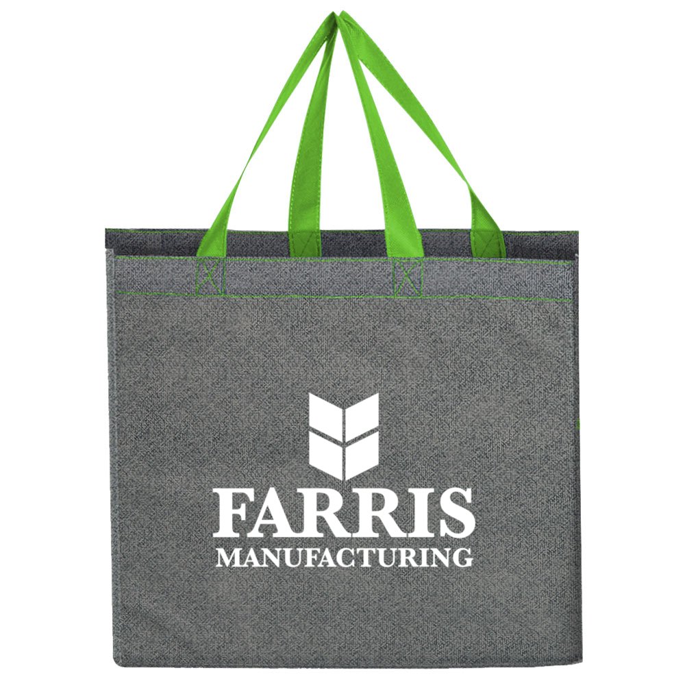 View larger image of Add Your Logo: Colored Handle Shopper Tote